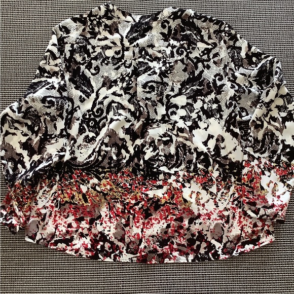 NWOT Mixed Print Blouse - Picture 3 of 10